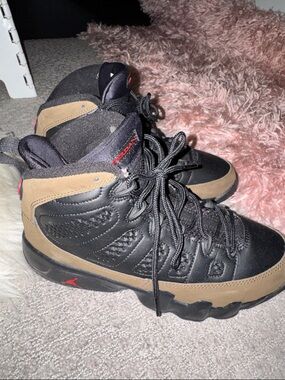 Jordan Black and Brown High-Top Sneakers